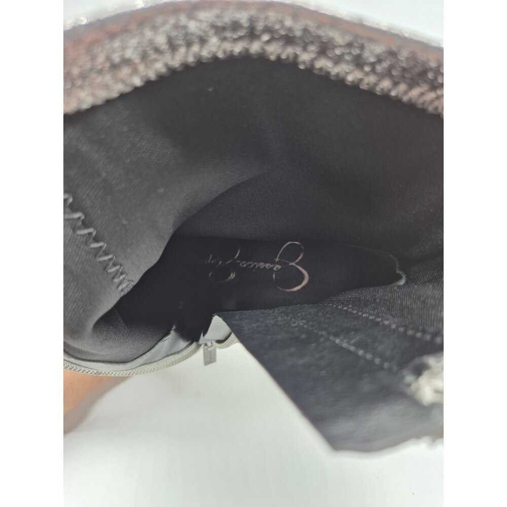 Jessica Simpson Women's Boots Ankle Size 7.5 Silver/ Gray Pewter Zip Heeled (506 - Picture 9 of 12